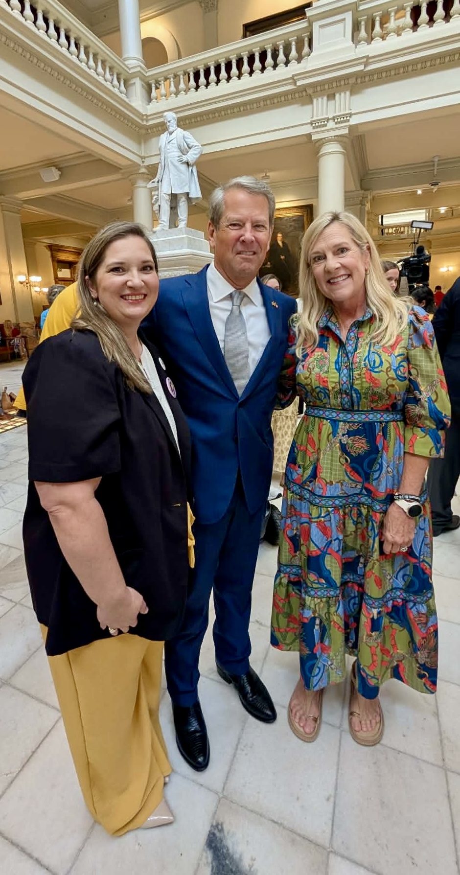 Katy McRae with Georgia Gov. Brian Kemp and first lady Marty Kemp