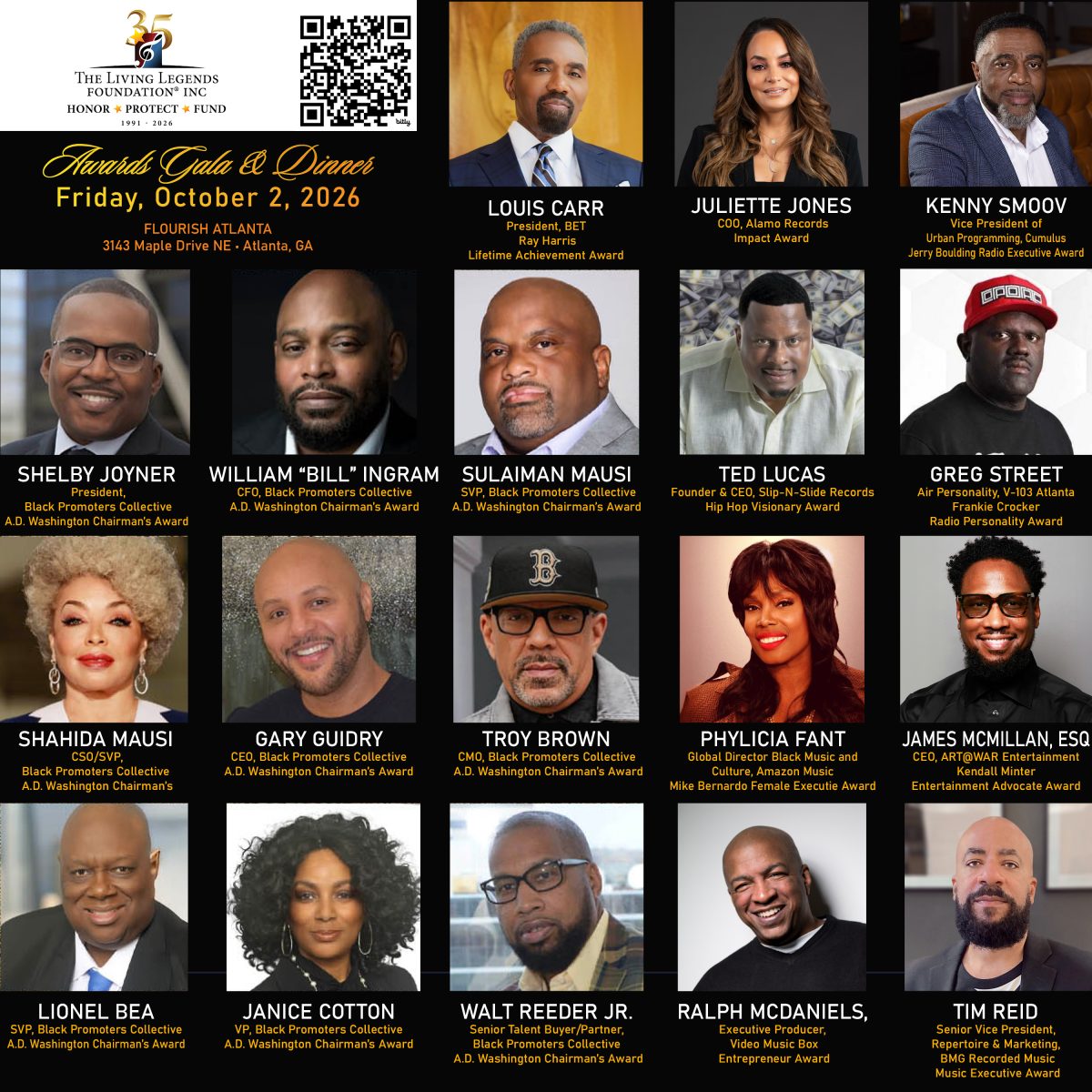 10-Time GRAMMY® Award Winner Chaka Khan Serves as Honorary Ambassador, and Q Parker (Founding Member of 112) as Honorary Gala Chair for Milestone Celebration Recognizing the Trailblazers Behind Black Music, Media and Culture