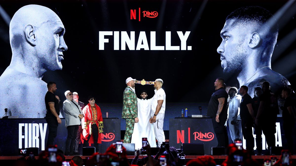HEAVYWEIGHT GIANTS TYSON FURY AND ANTHONY JOSHUA LONDON