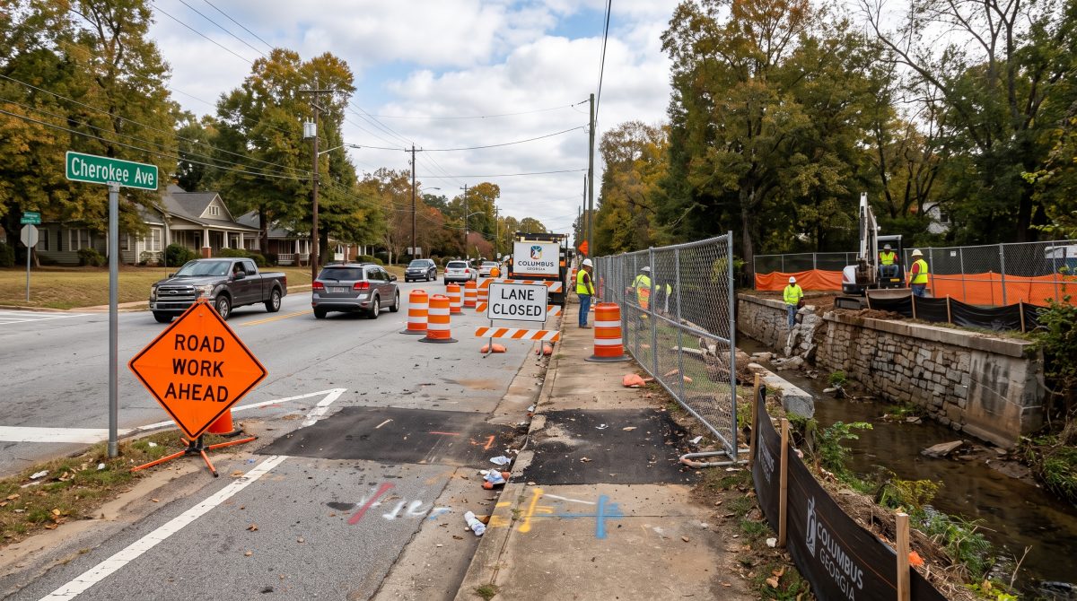 Columbus Road Closures Residents Should Know About: Cherokee Avenue Lane Closing for a Month