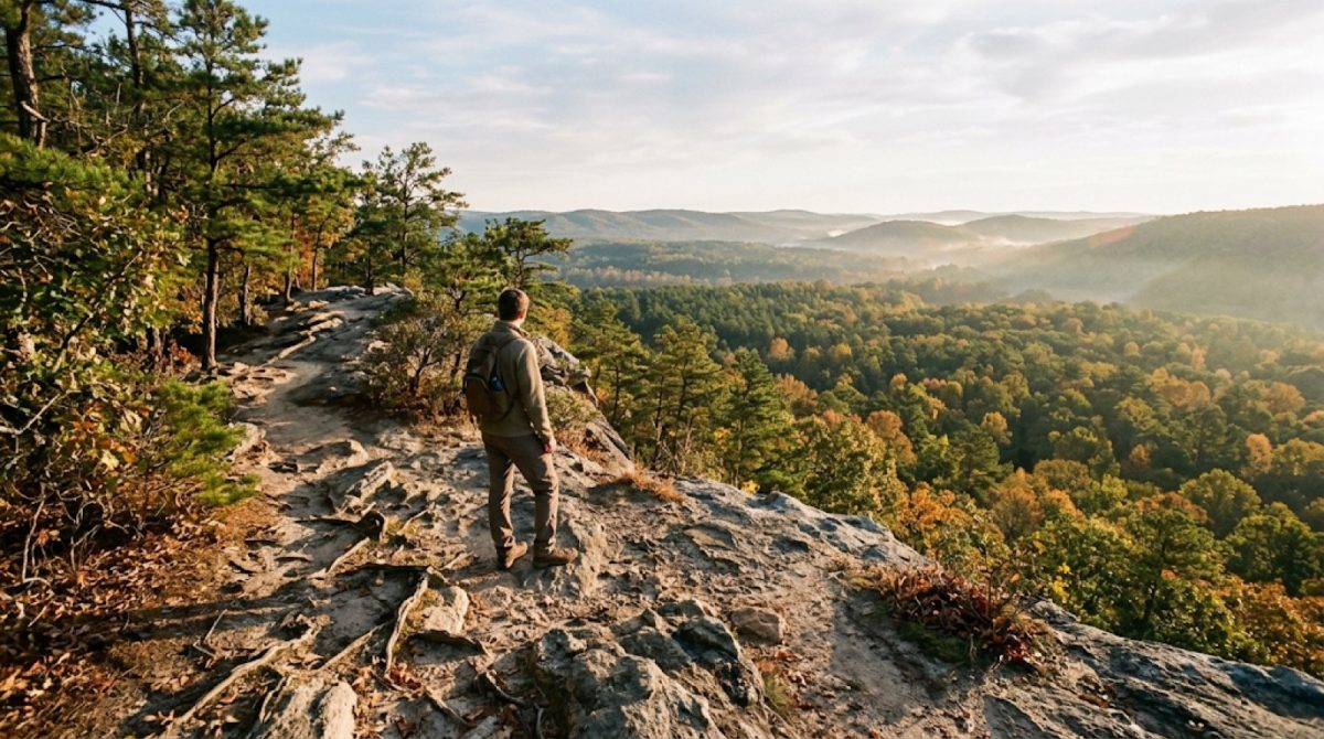 F.D. Roosevelt State Park in Pine Mountain has six day-hike loops, from 3.2 to 7.8 miles.