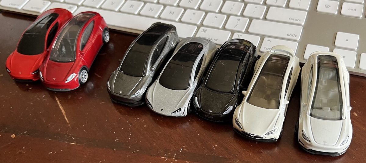 Tesla Hot Wheels and Matchbox toy cars (file photo).