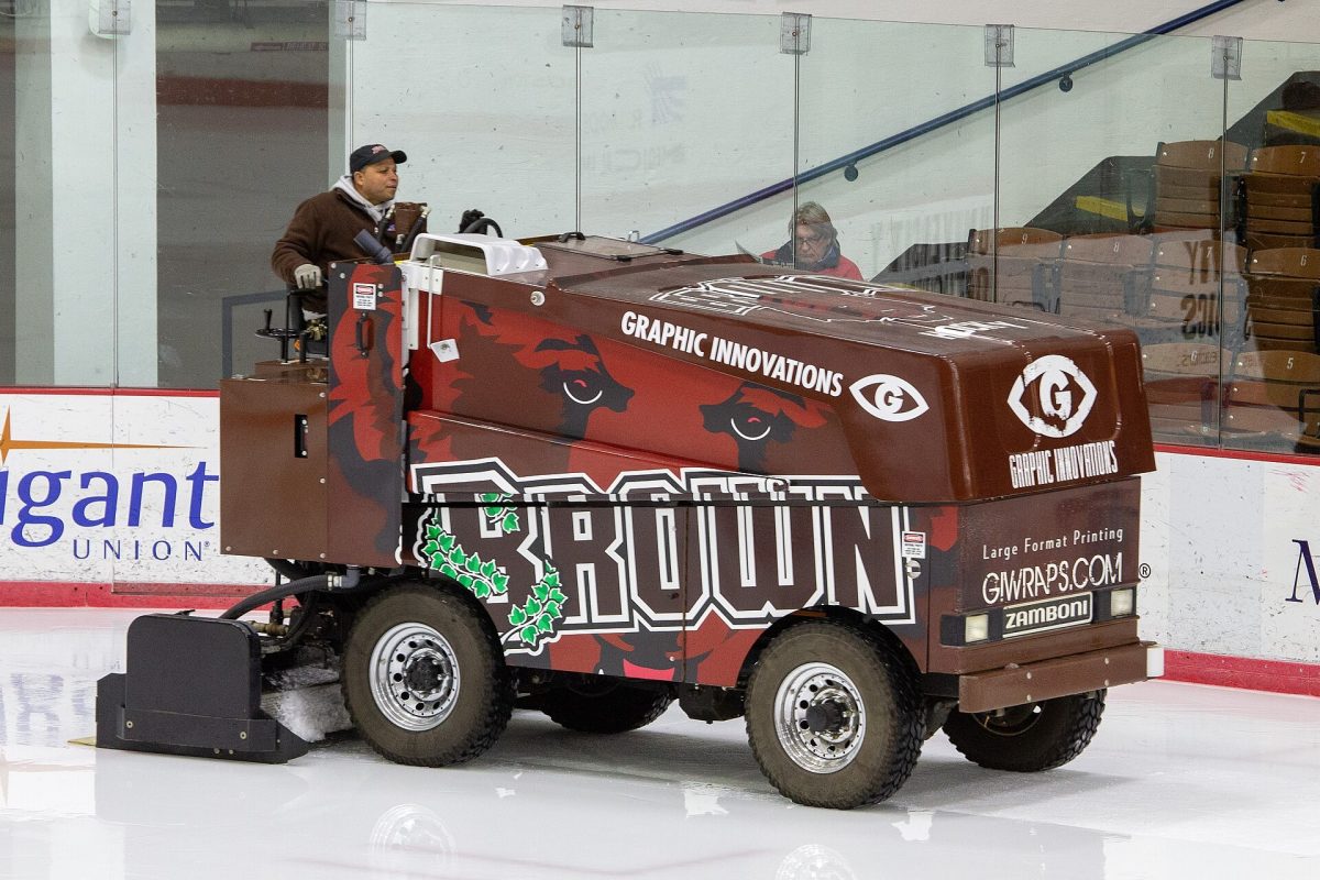 An ice resurfacer clears the ice between periods (file photo).
