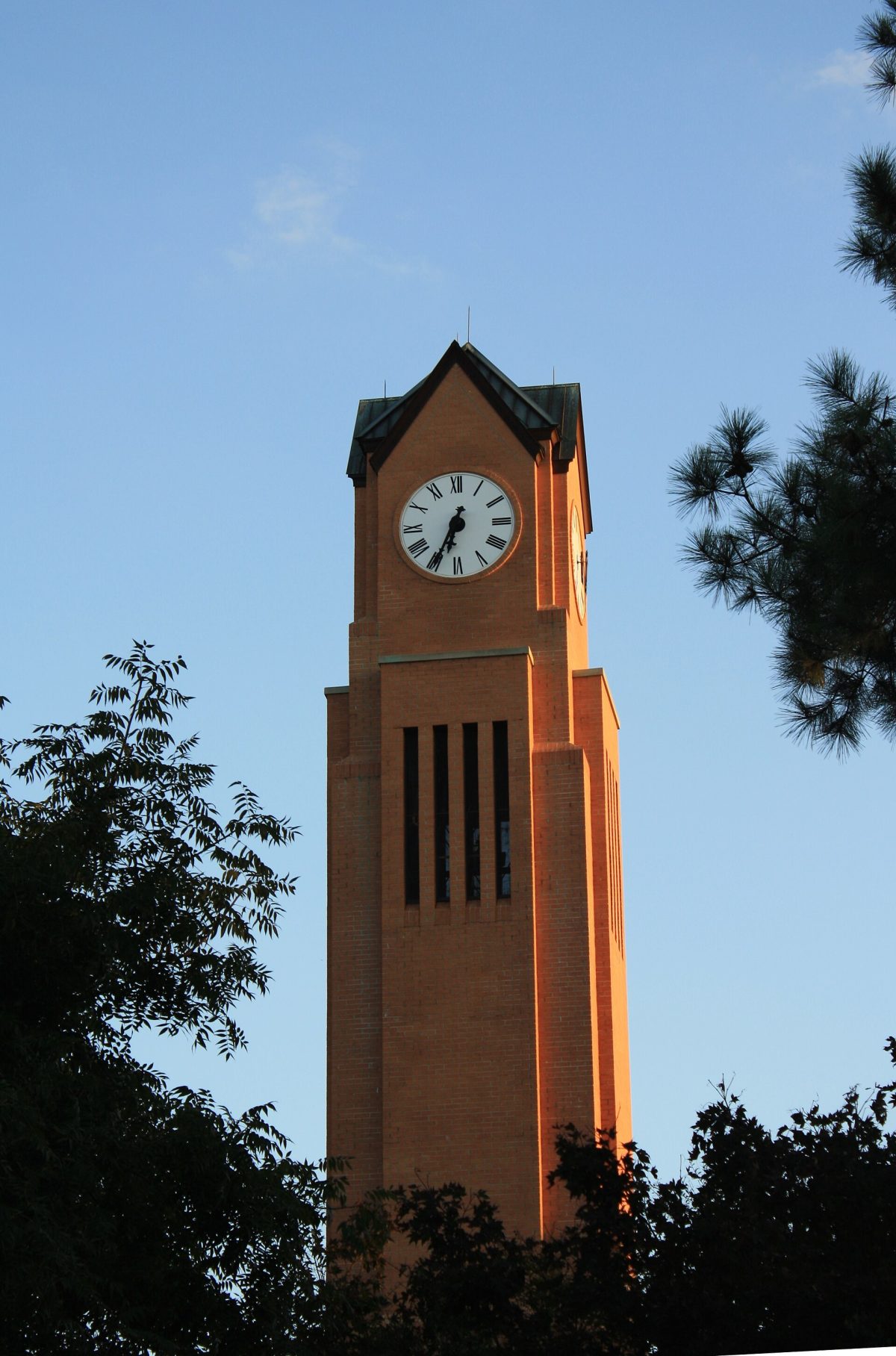 The clock tower on CSU's main campus.