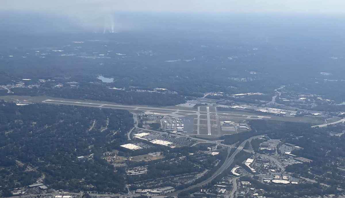 Columbus Airport from the air, looking from the northwest.