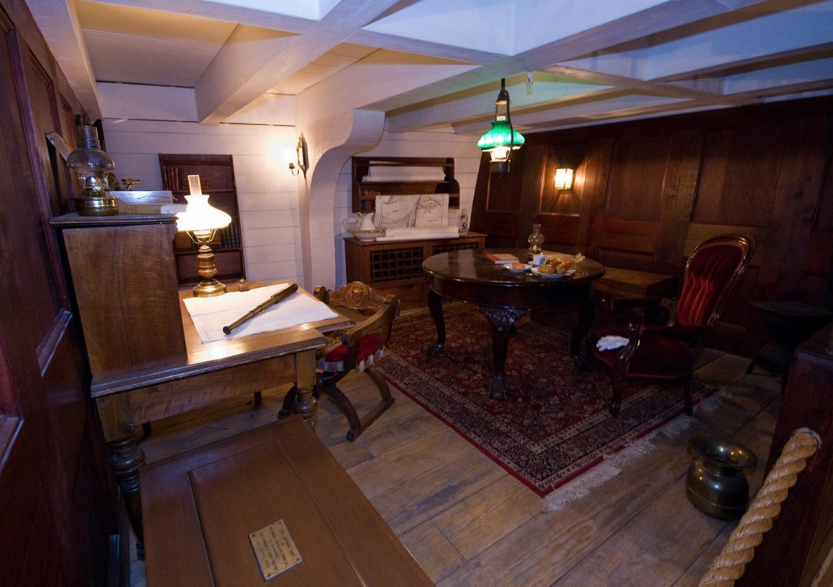 A re-creation of Admiral David Farragut's cabin aboard the USS Hartford at the museum.