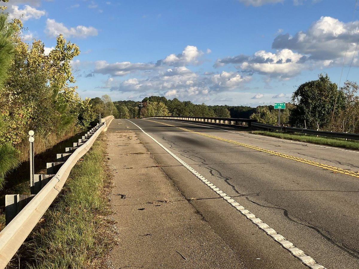 The Wade R. Milam Jr. Bridge carries State Route 109 over West Point Lake.