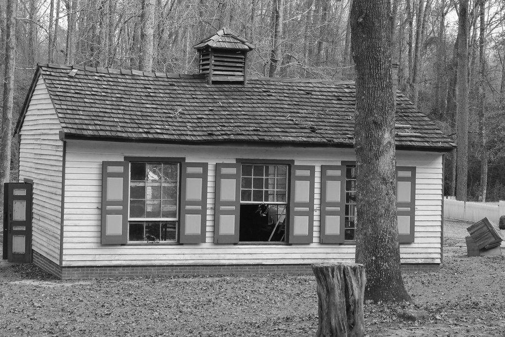 A small frame house at Westville's former Lumpkin site in 2012.