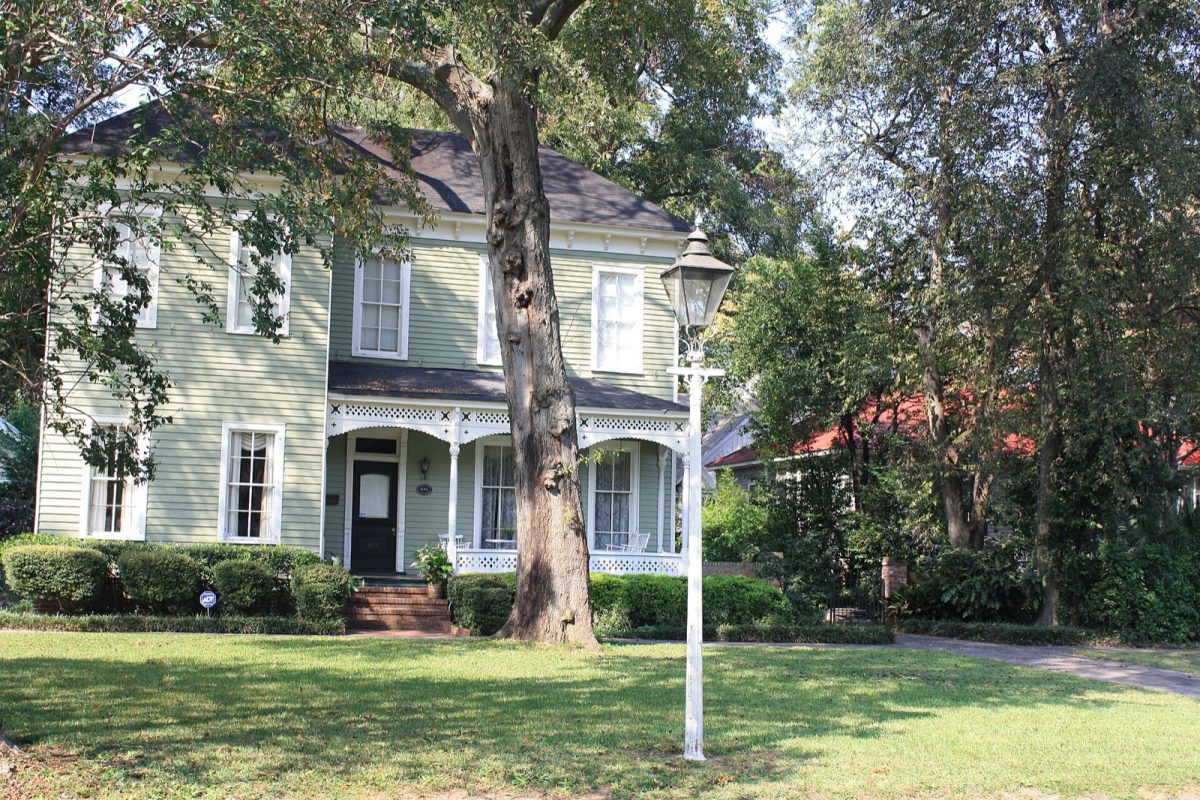 A two-story house with a front porch in the Columbus Historic District (file photo).