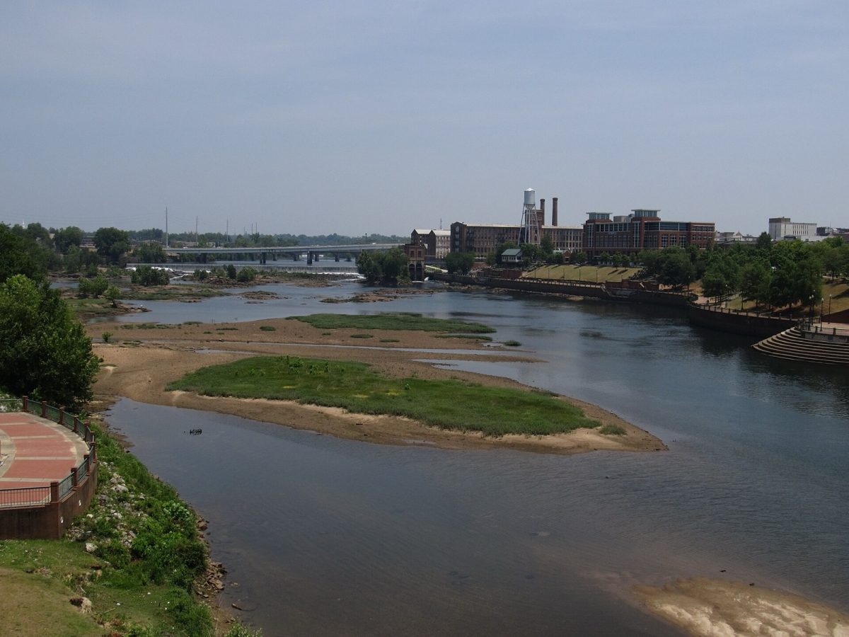 The Chattahoochee River runs between Phenix City, Ala., and Columbus. The National Weather Service gives Columbus a 30% chance of showers Saturday afternoon and 60% on Sunday (file photo).