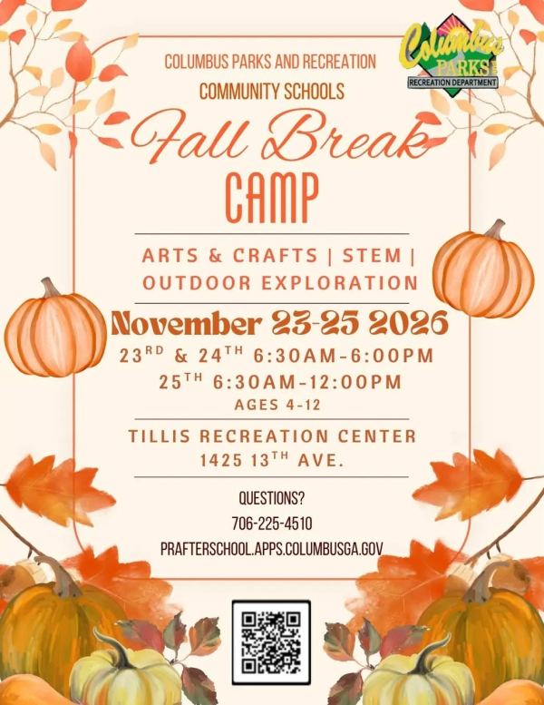 Flyer for Fall Break Camp