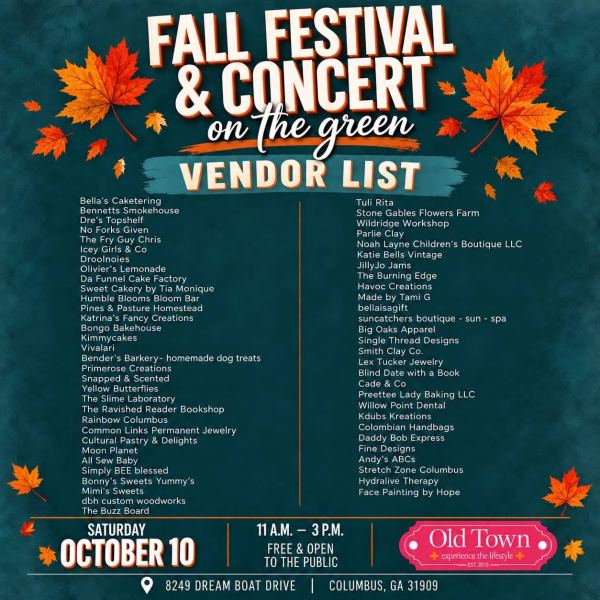 Flyer for Fall Festival & Concert