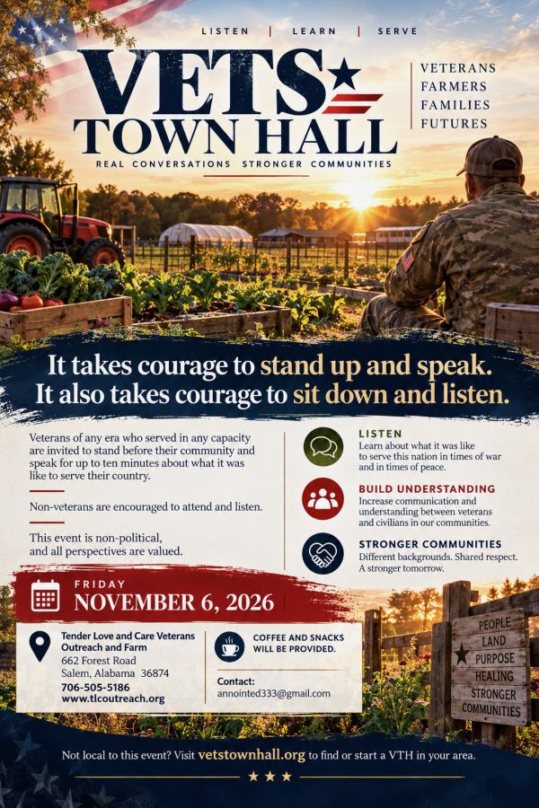 Flyer for Vets Town Hall