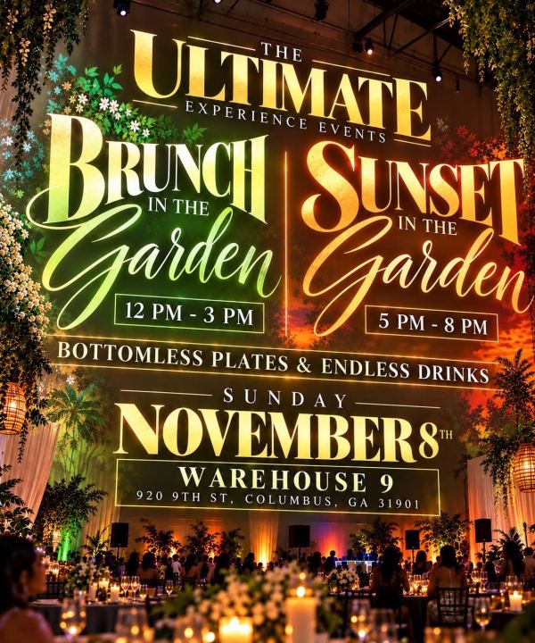 Flyer for Brunch in the Garden and Sunset in the Garden