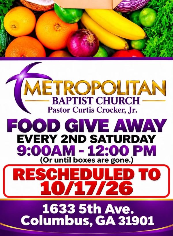 Flyer for Food Give Away
