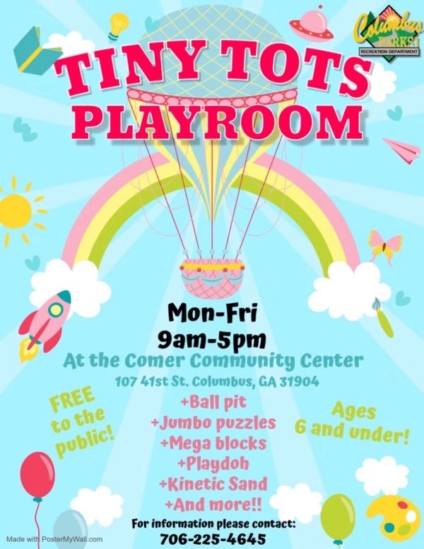 Flyer for Tiny Tots Playroom